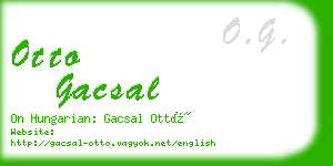 otto gacsal business card